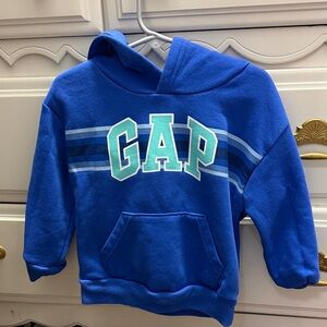 GAP Royal Blue Kids Hooded Sweatshirt with Striped Logo